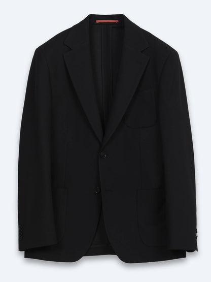 Siyah Mikro Modern Fit Örme Takım Elbise