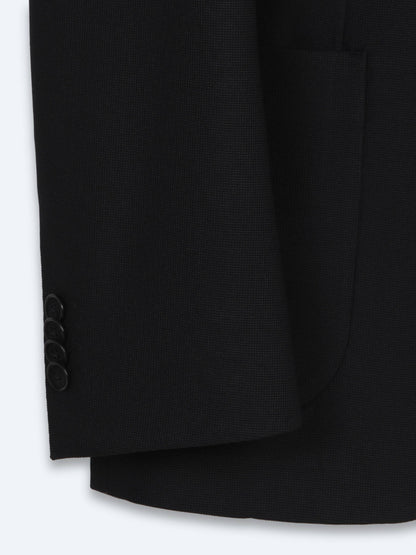 Siyah Mikro Modern Fit Örme Takım Elbise