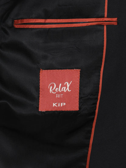 Siyah Mikro Modern Fit Örme Takım Elbise