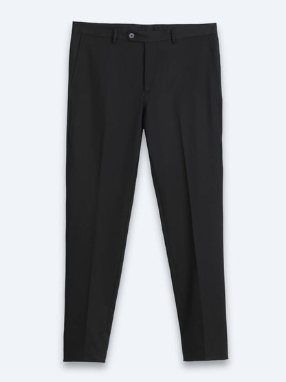 Siyah Düz Modern Fit Takım Elbise