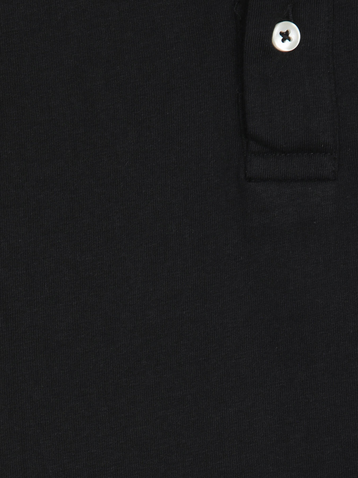 Siyah Düz Pamuk Karışımlı T-shirt