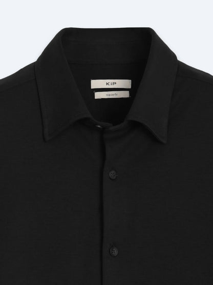Siyah Düz Regular Fit Uzun Casual %100 Pamuk Gömlek