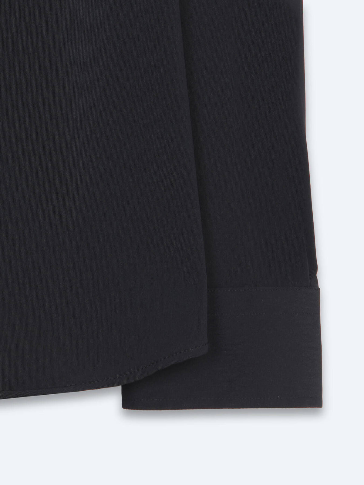 Siyah Düz Regular Fit Uzun Casual Gömlek