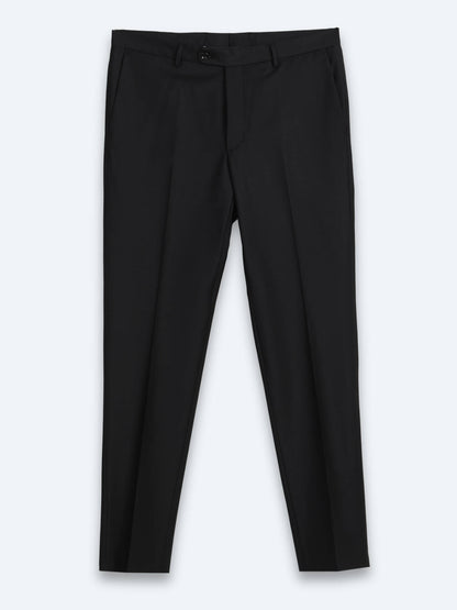 Siyah Düz Modern Fit Prinç Smokin Takım Elbise