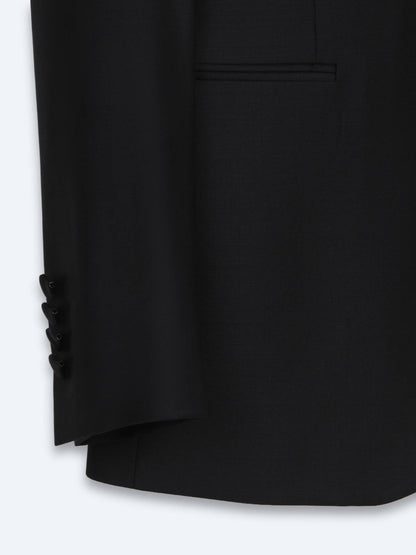 Siyah Düz Modern Fit Prinç Smokin Takım Elbise