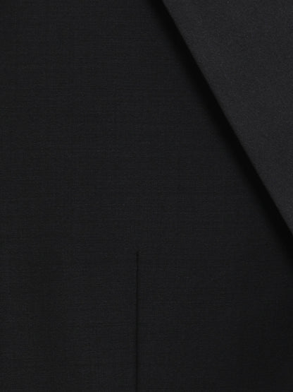 Siyah Düz Modern Fit Prinç Smokin Takım Elbise