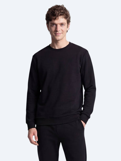 Siyah Düz Sweatshırt