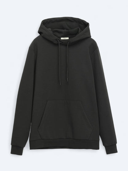 Siyah Kapüşonlu Sweatshırt