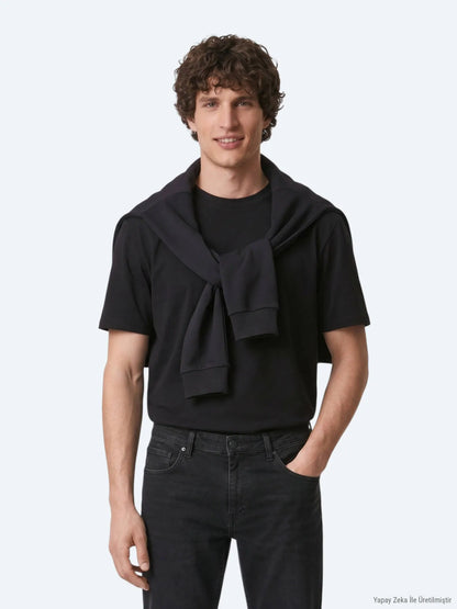Siyah Düz T-shirt