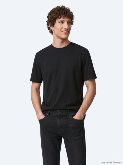 Siyah Düz T-shirt