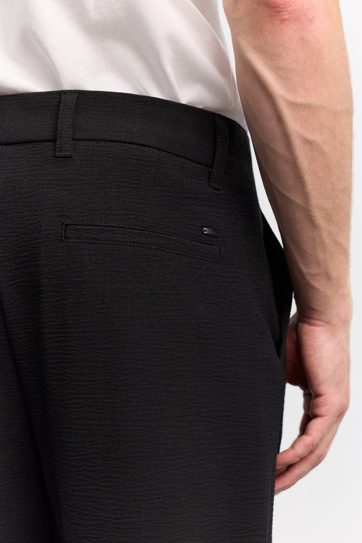 Siyah Klasik Bel Viskon Karışımlı Elastan Pantolon