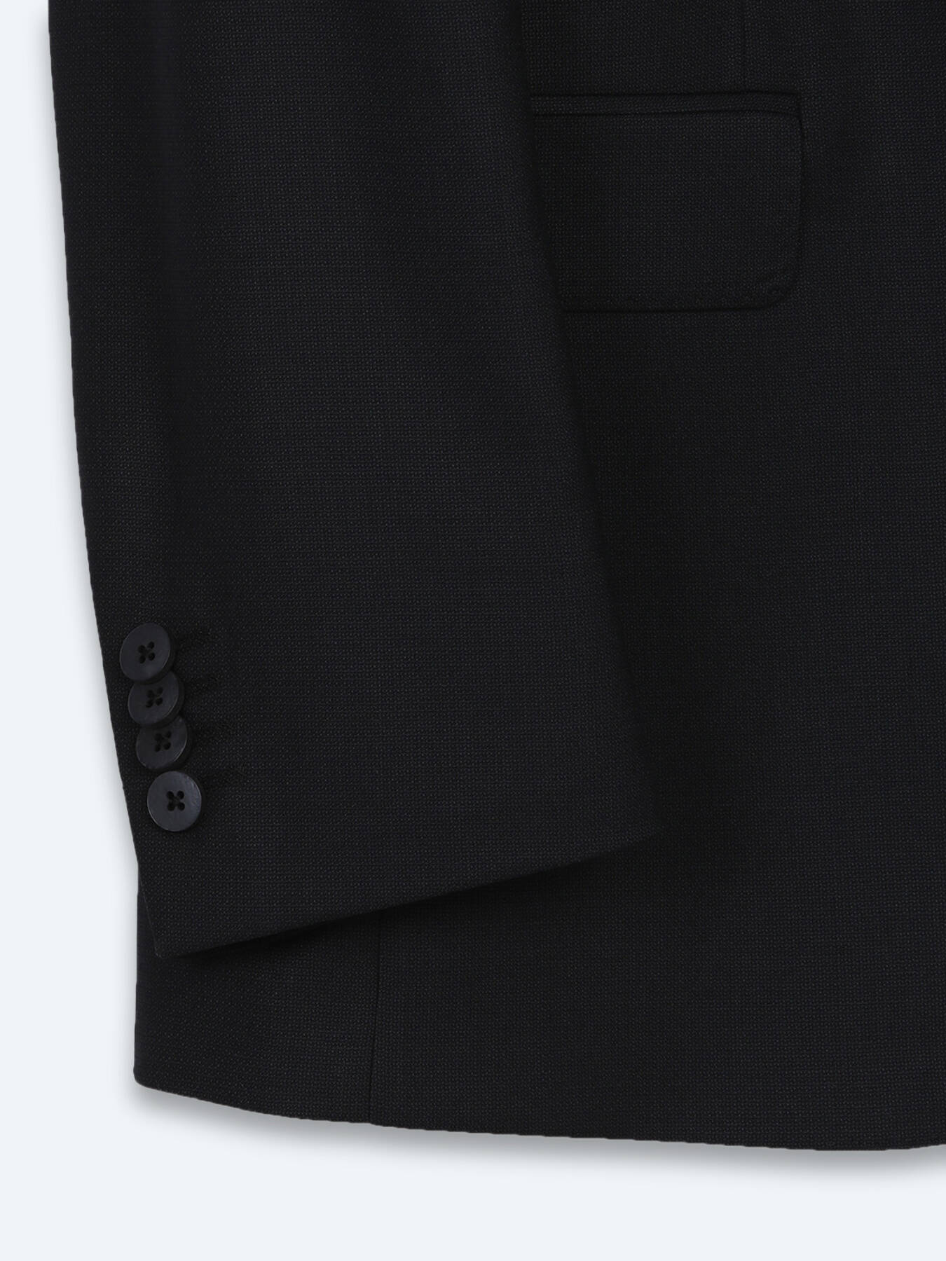 Siyah Mikro Modern Fit %100 Yün Takım Elbise