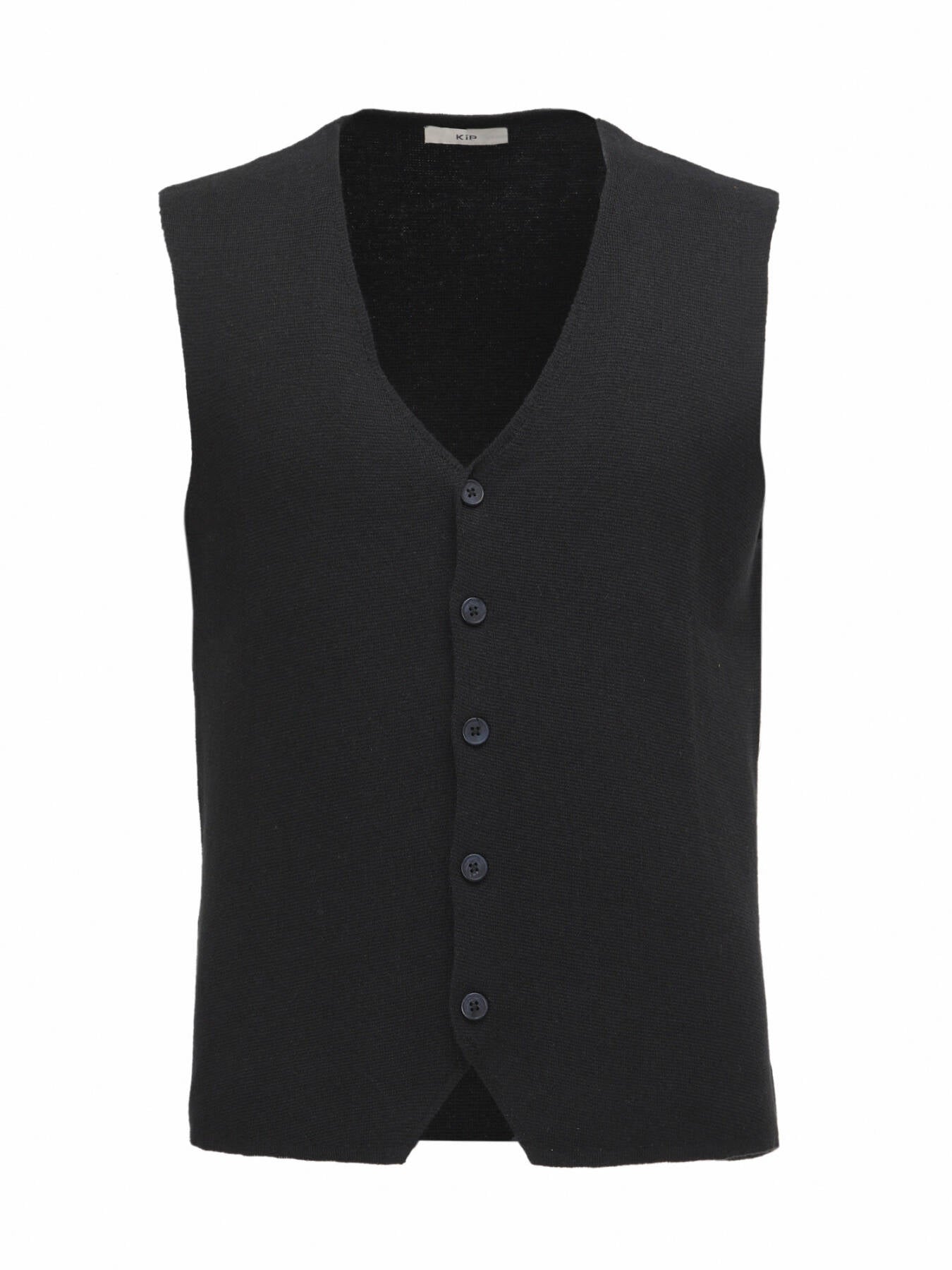 Siyah Regular Fit Casual Örme Triko Yelek