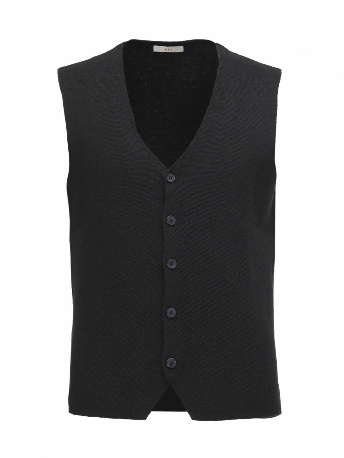 Siyah Regular Fit Casual Örme Triko Yelek