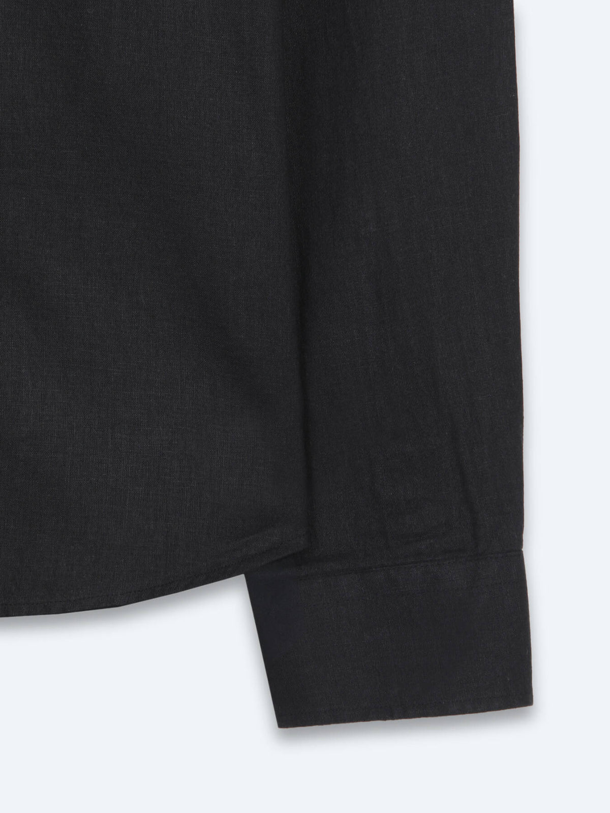 Siyah Regular Fit Uzun Dokuma Casual Pamuk Karışımlı Gömlek