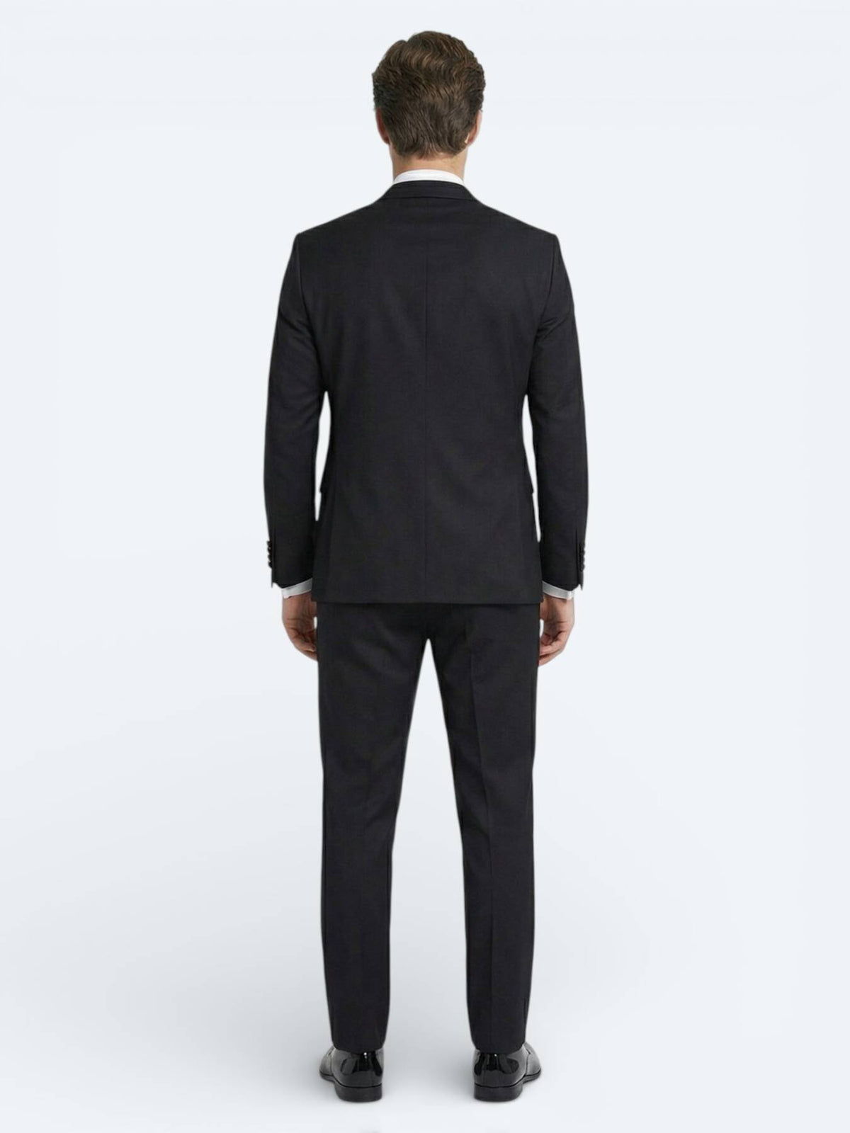 Siyah Slim Fit Kelebek Yaka Dokuma Smokin Takım Elbise