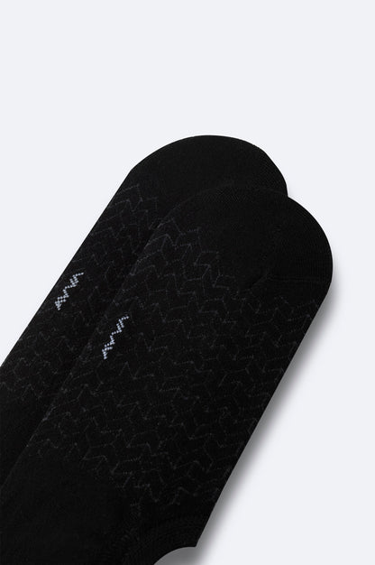 Siyah Bambu Karışımlı Sneaker Çorap
