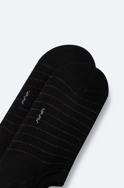 Siyah Bambu Karışımlı Sneaker Çorap