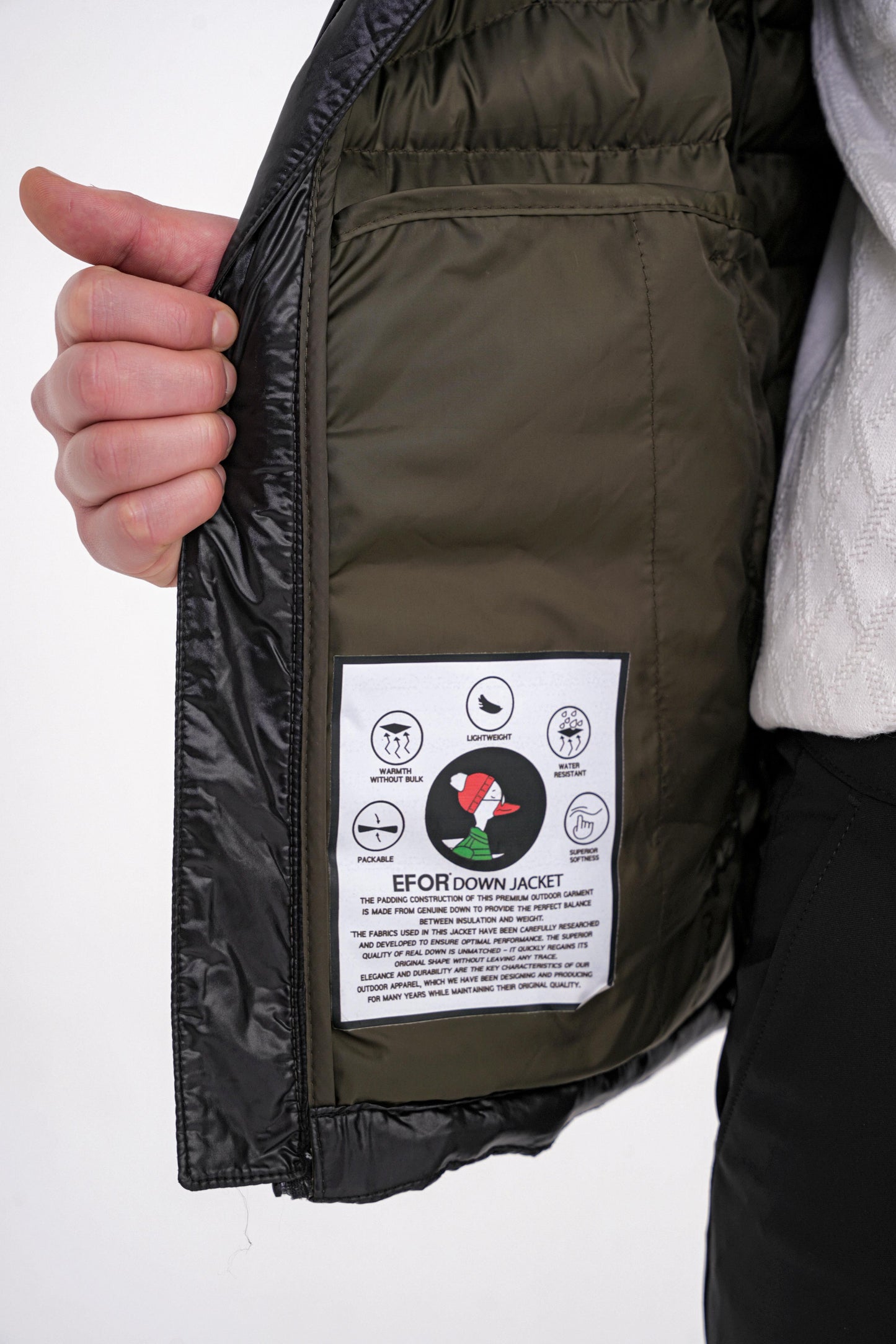 Slim Fit Hakim Yaka Yan Cepli Kaz Tüyü Siyah Şişme Mont Mt 176