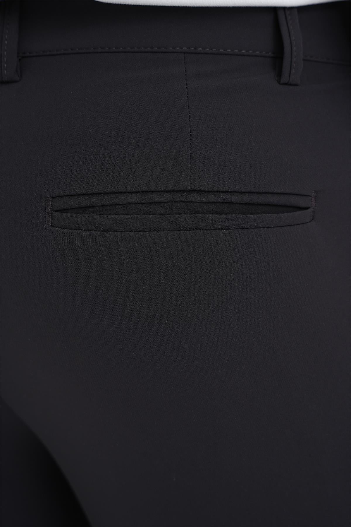 P 1144 Slim Fit Yan Cepli Düz Esnek Casuel Antrasit Pantolon