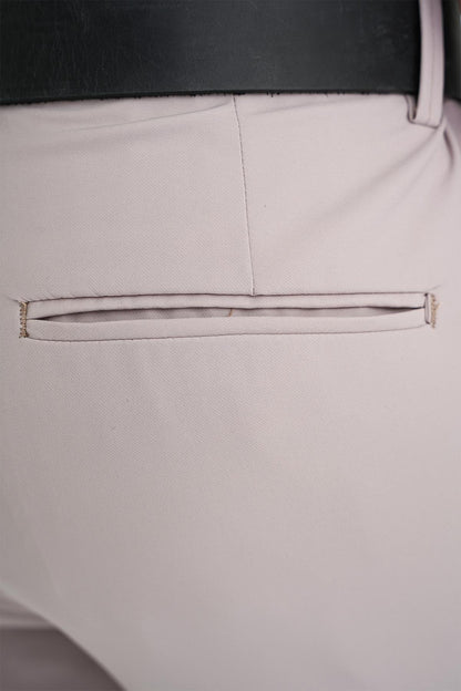 Slim Fit Yan Cepli Esnek Düz Koyu Vizon Pamuk Pantolon P 1197