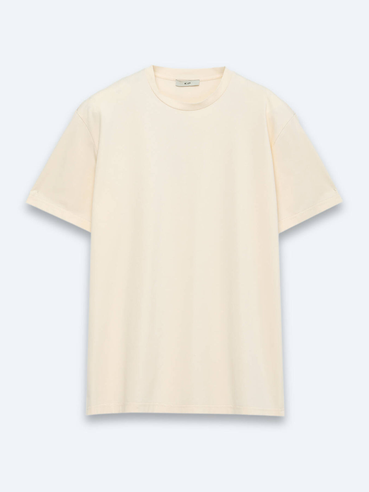 Somon Düz Pamuk Karışımlı T-shirt