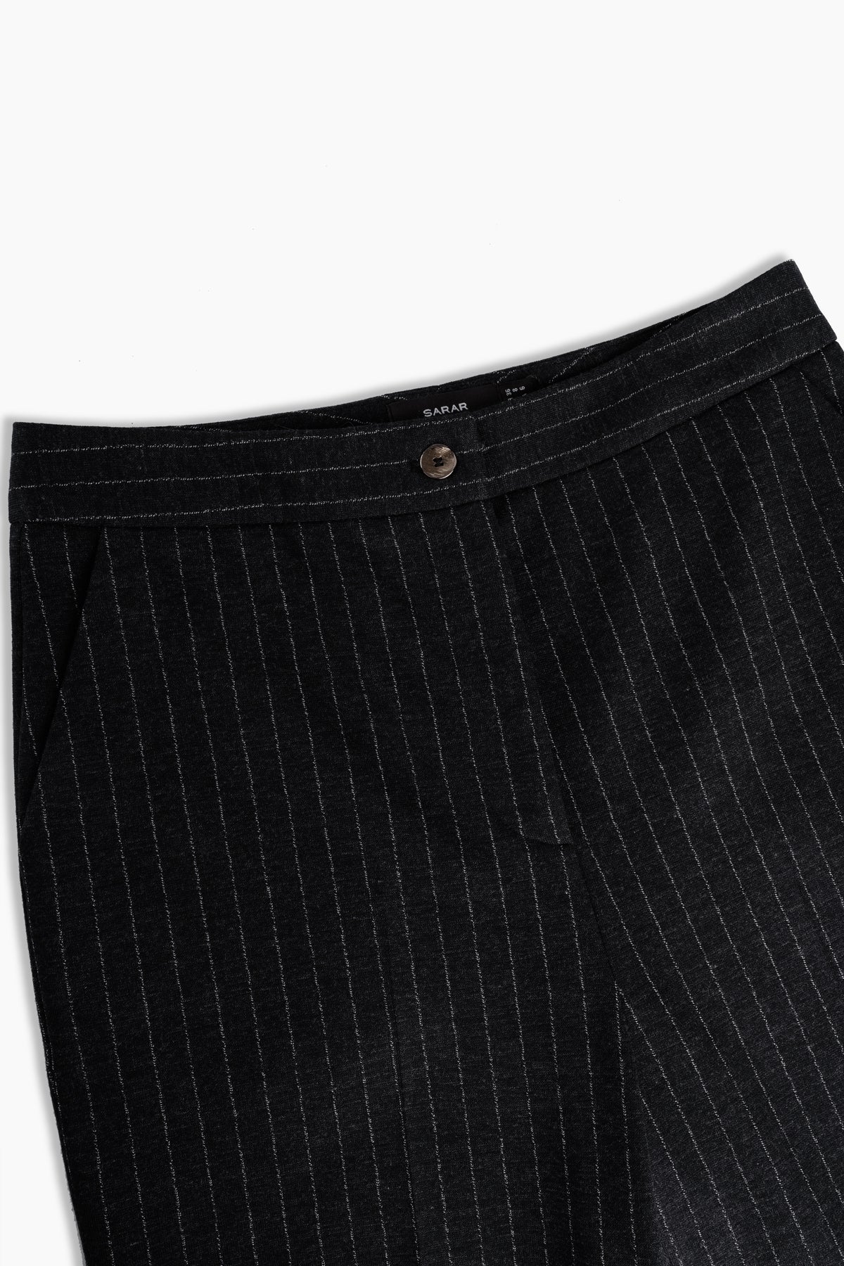 Stell Çizgili Siyah Pantolon