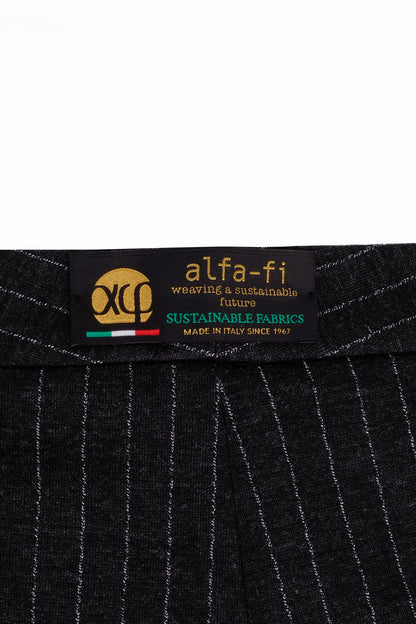 Stell Çizgili Siyah Pantolon