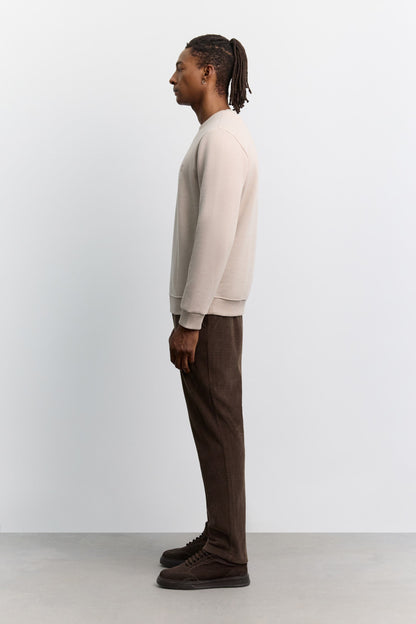 Taş Bisiklet Yaka 3 Iplik Şardonlu -5 Dereceye Dayanıklı Sweatshirt