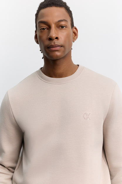Taş Bisiklet Yaka 3 Iplik Şardonlu -5 Dereceye Dayanıklı Sweatshirt