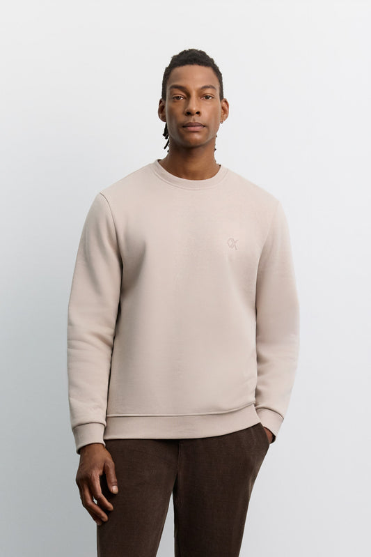 Taş Bisiklet Yaka 3 Iplik Şardonlu -5 Dereceye Dayanıklı Sweatshirt
