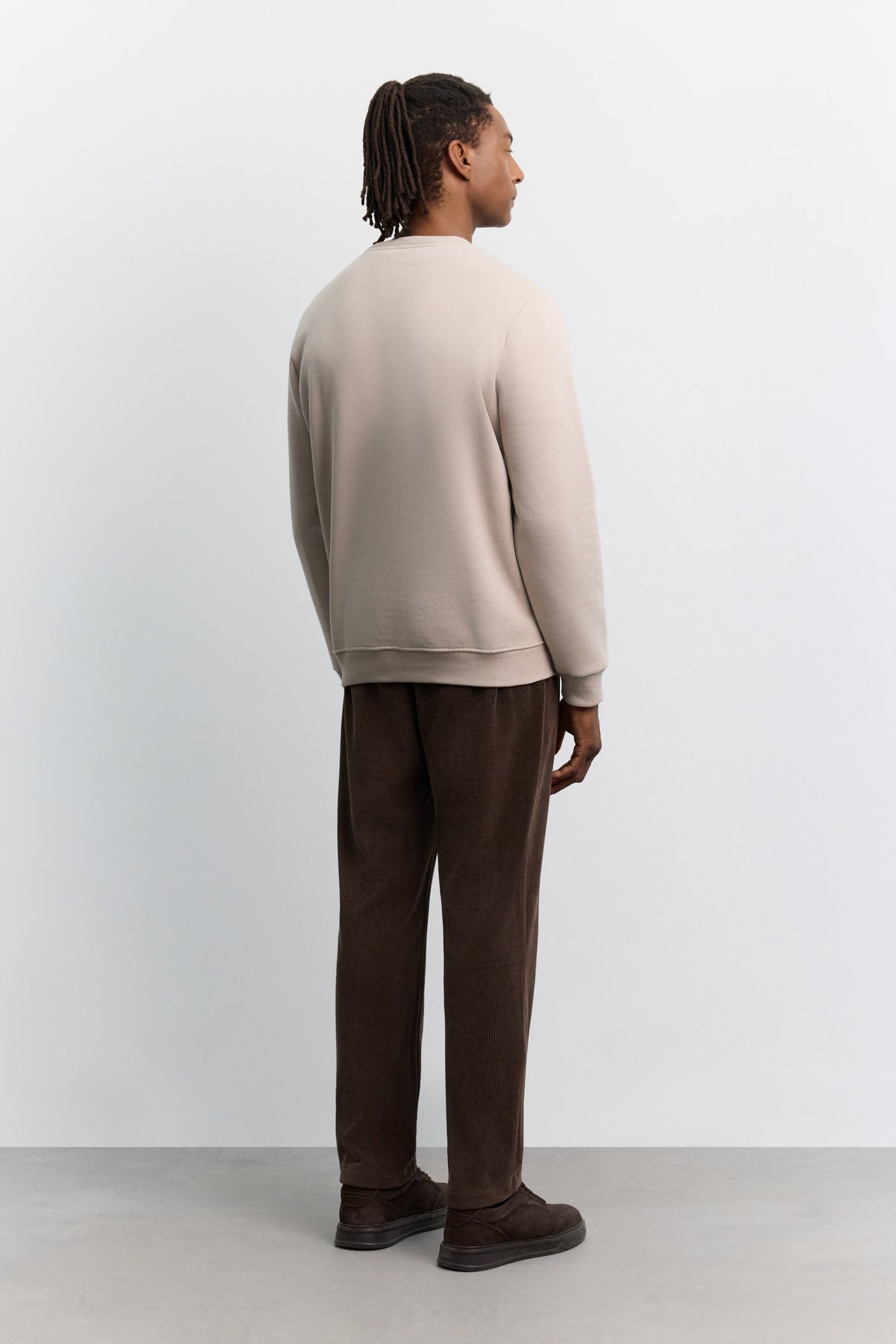 Taş Bisiklet Yaka 3 Iplik Şardonlu -5 Dereceye Dayanıklı Sweatshirt