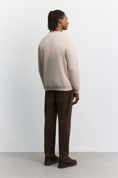 Taş Bisiklet Yaka 3 Iplik Şardonlu -5 Dereceye Dayanıklı Sweatshirt