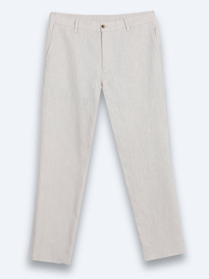 Taş Dokuma Relaxed Fit Casual Pamuk Karışımlı Pantolon