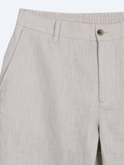 Taş Dokuma Relaxed Fit Casual Pamuk Karışımlı Pantolon