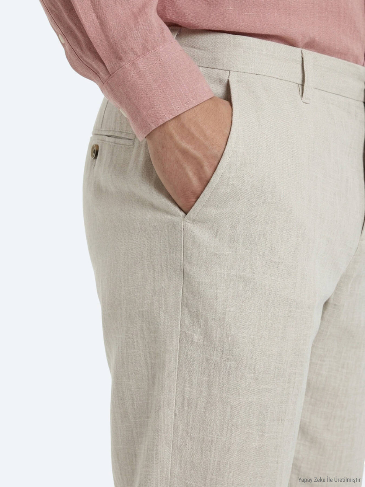 Taş Dokuma Relaxed Fit Casual Pamuk Karışımlı Pantolon