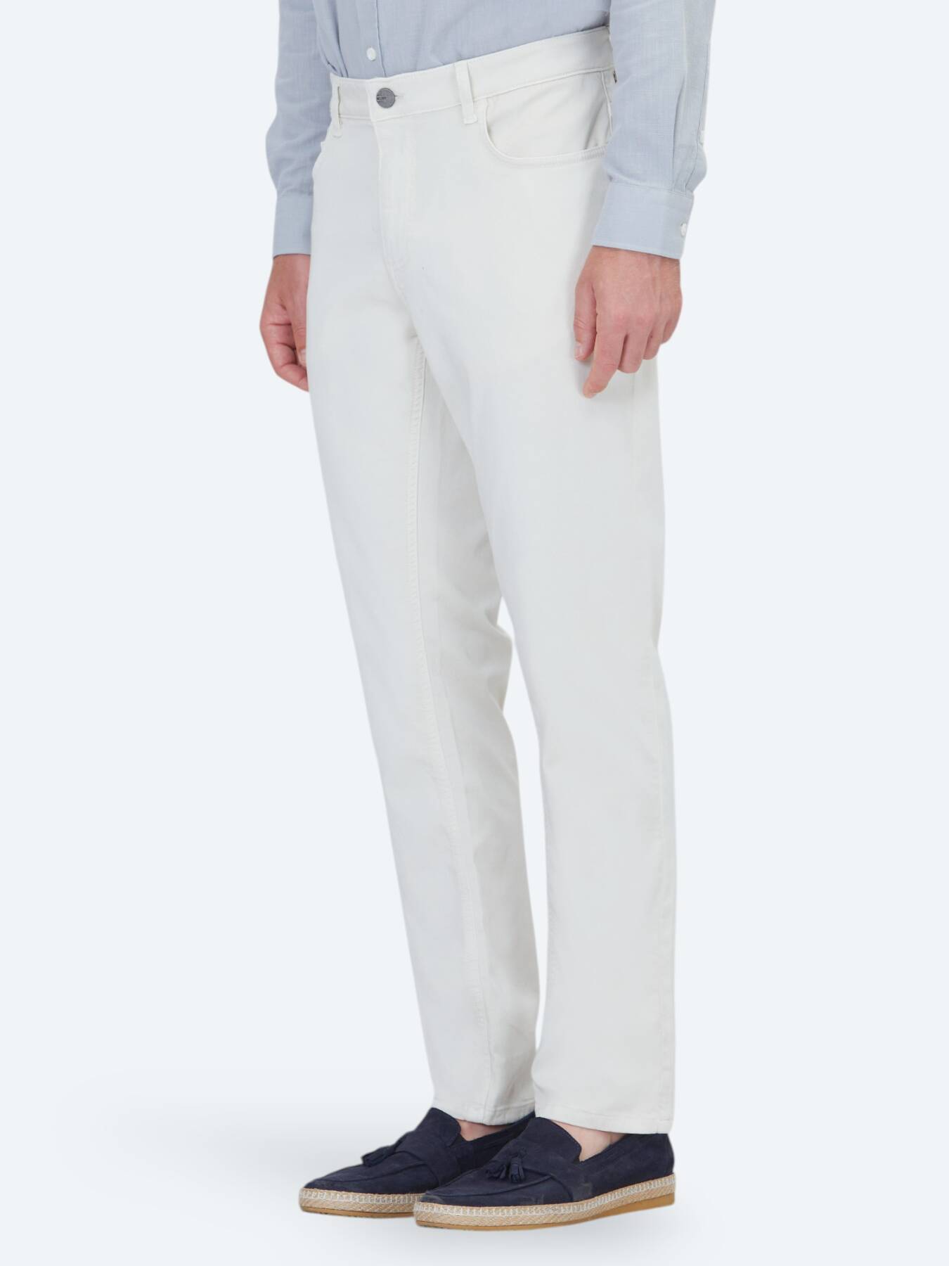 Taş Dokuma Slim Fit Spor Pamuk Karışımlı Pantolon