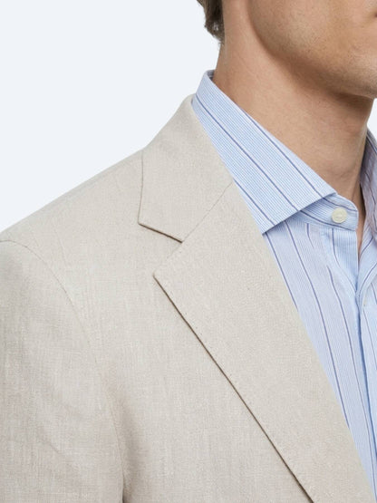 Taş Düz Modern Fit %100 Keten Ceket