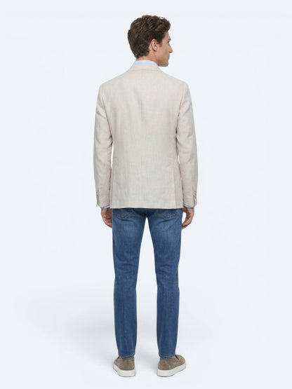 Taş Düz Modern Fit %100 Keten Ceket