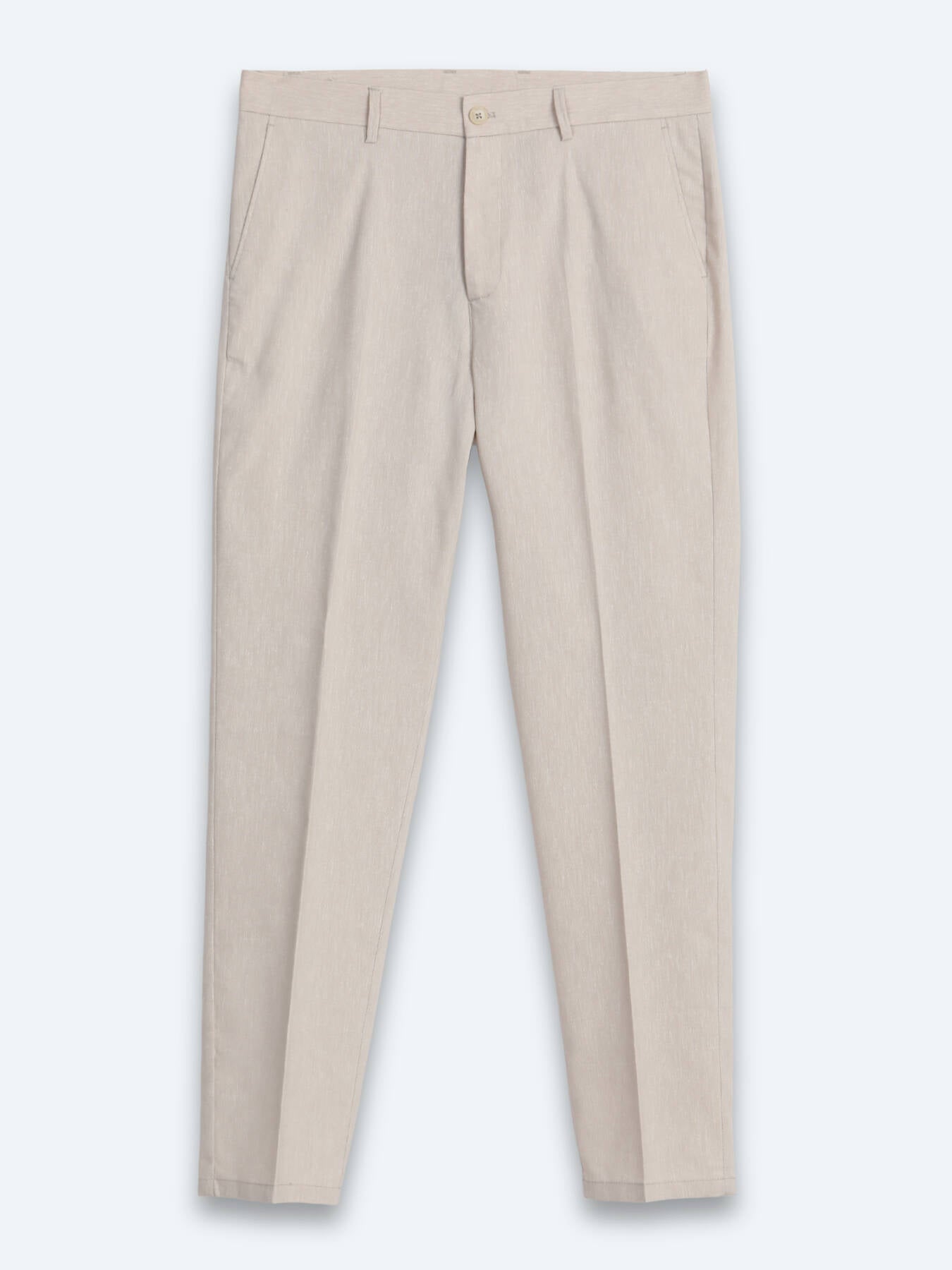 Taş Kumaş Relaxed Fit Casual Keten Karışımlı Pantolon
