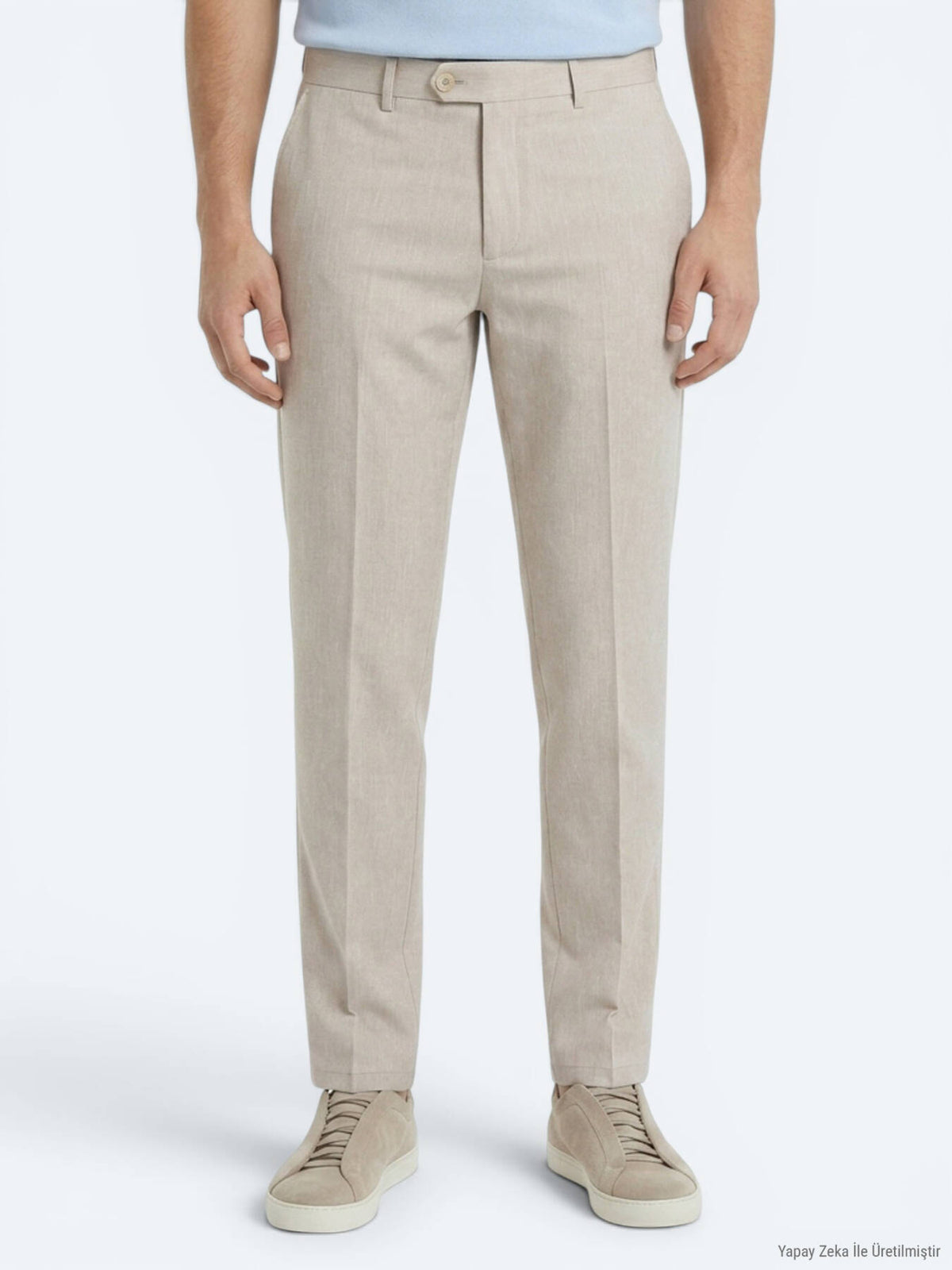 Taş Kumaş Relaxed Fit Casual Keten Karışımlı Pantolon