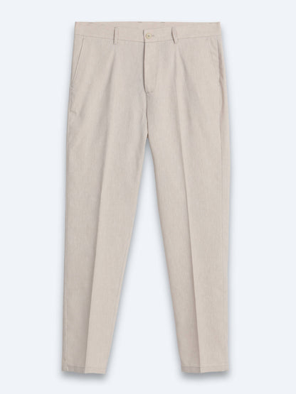 Taş Kumaş Relaxed Fit Casual Keten Karışımlı Pantolon