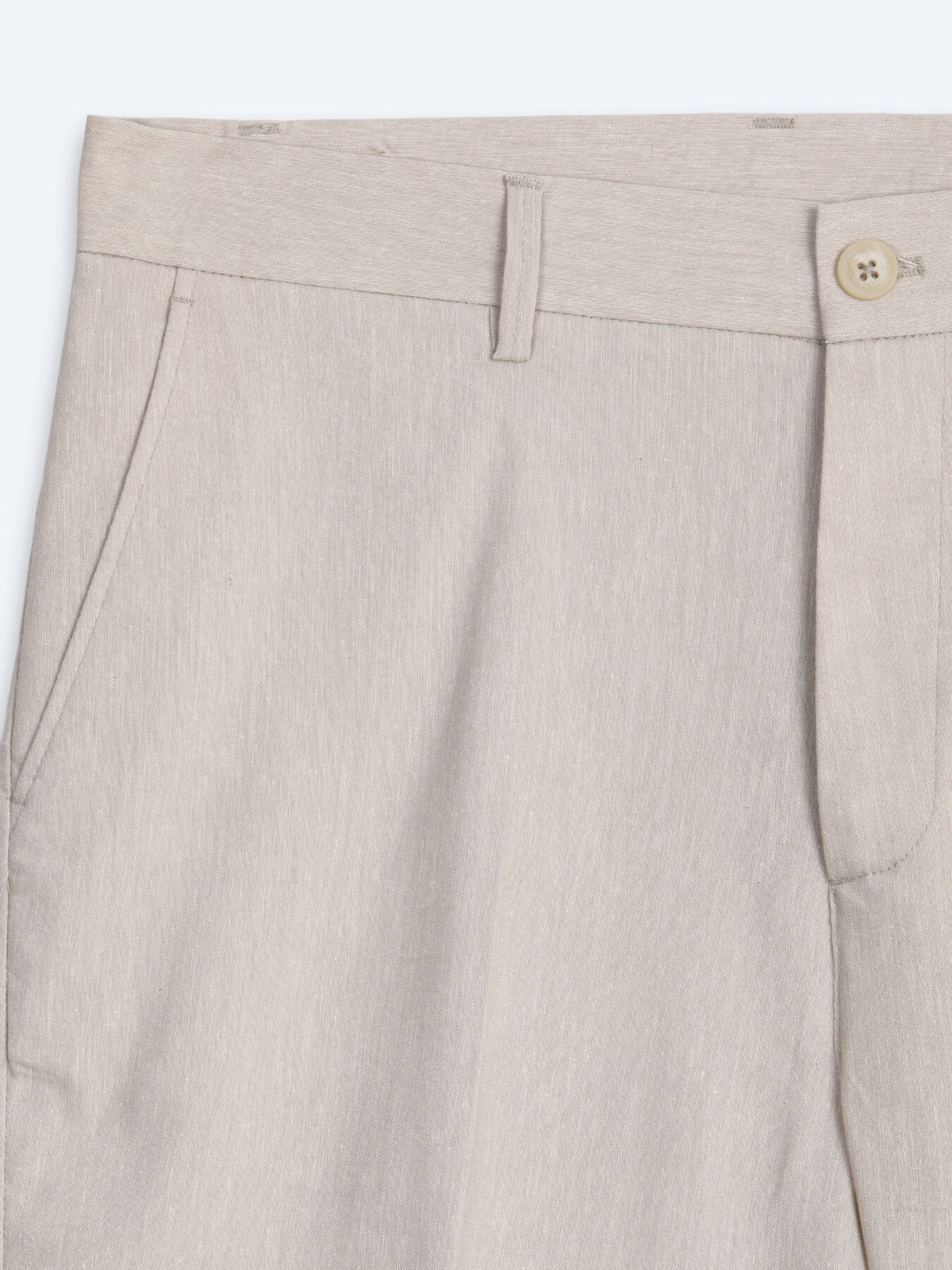 Taş Kumaş Relaxed Fit Casual Keten Karışımlı Pantolon