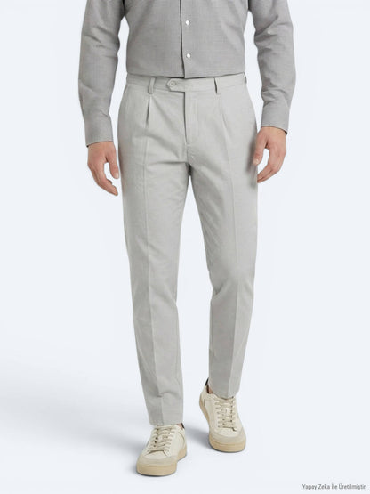 Taş Kumaş Relaxed Fit Casual Pamuk Karışımlı Pantolon