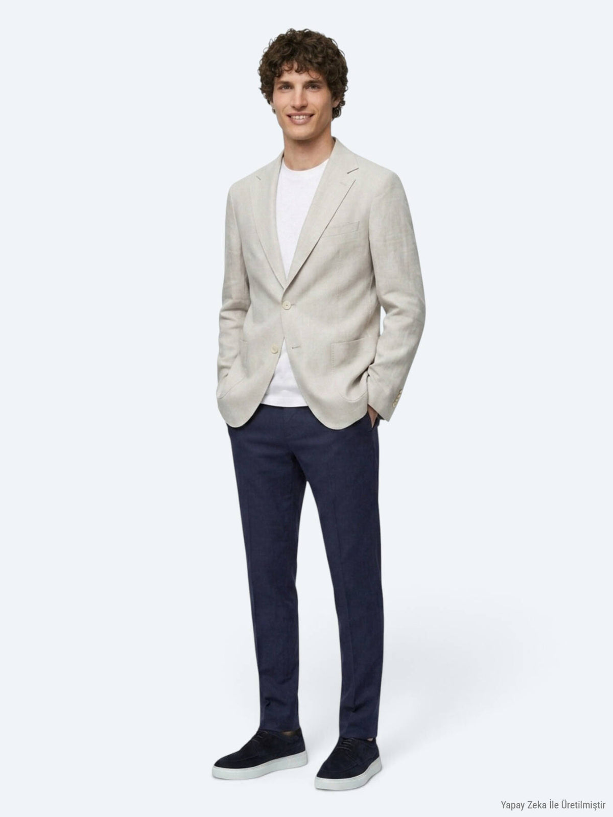 Taş Modern Fit %100 Keten Ceket