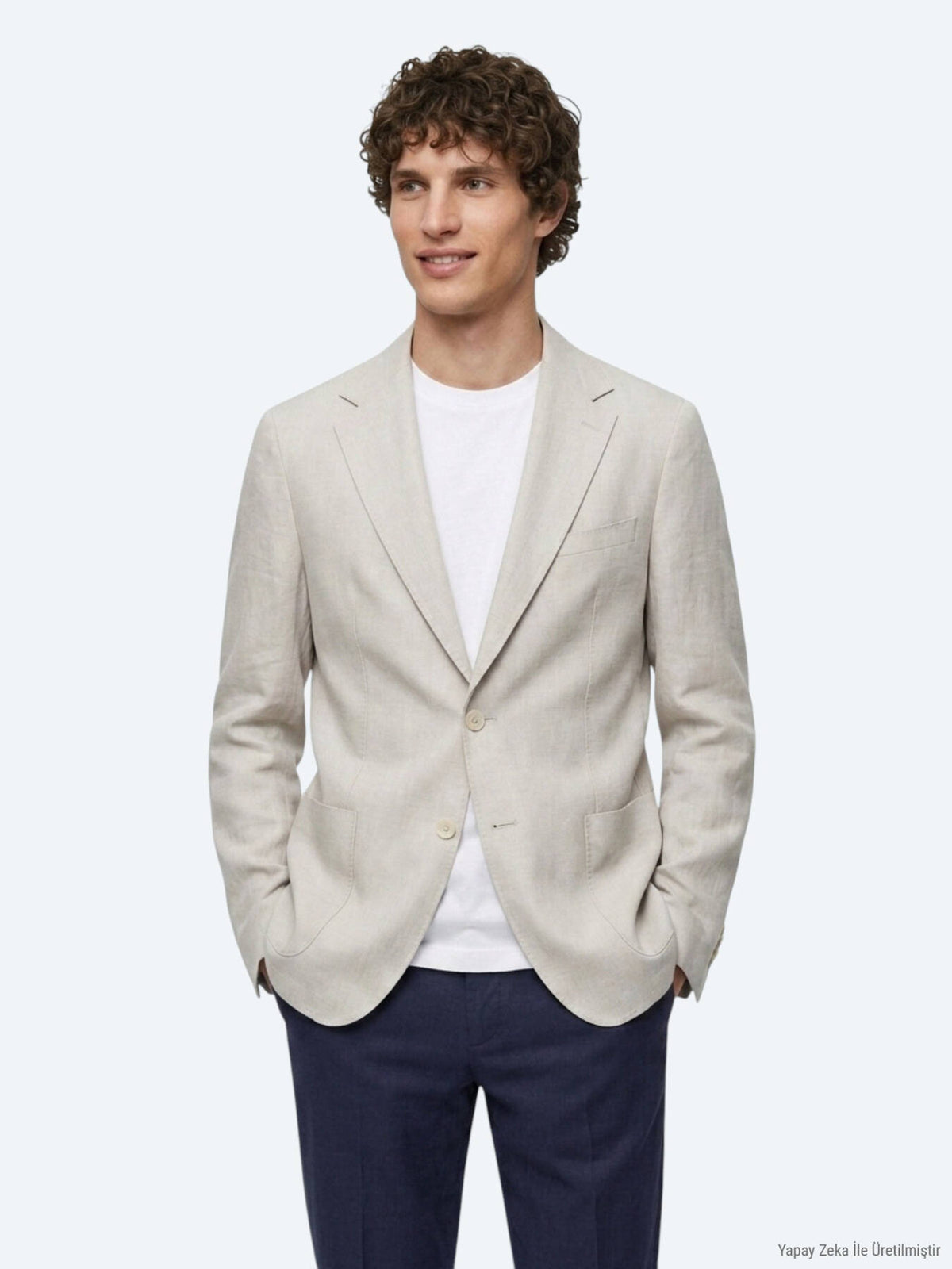 Taş Modern Fit %100 Keten Ceket
