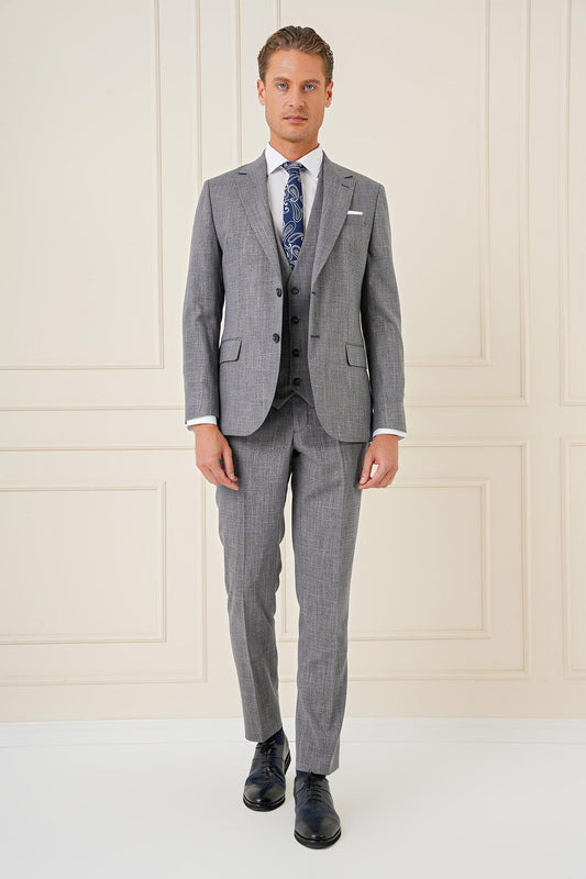 Tk 902 Slim Fit Lacivert Klasik Takım Elbise