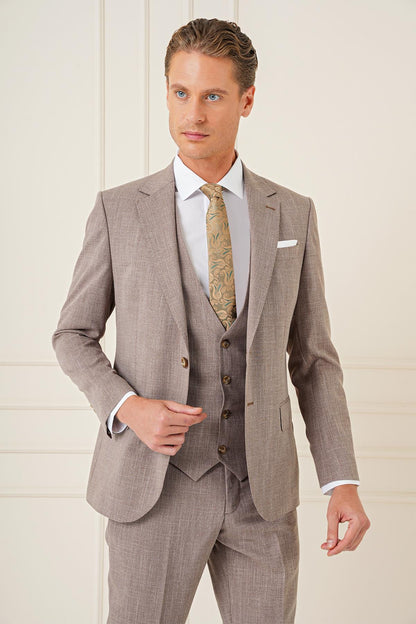 Tk 902 Slim Fit Vizon Klasik Takım Elbise