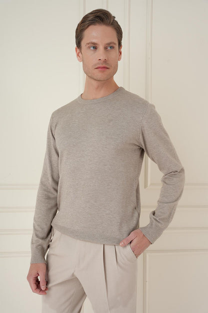 Tr 875 Slim Fit Taş Klasik Triko