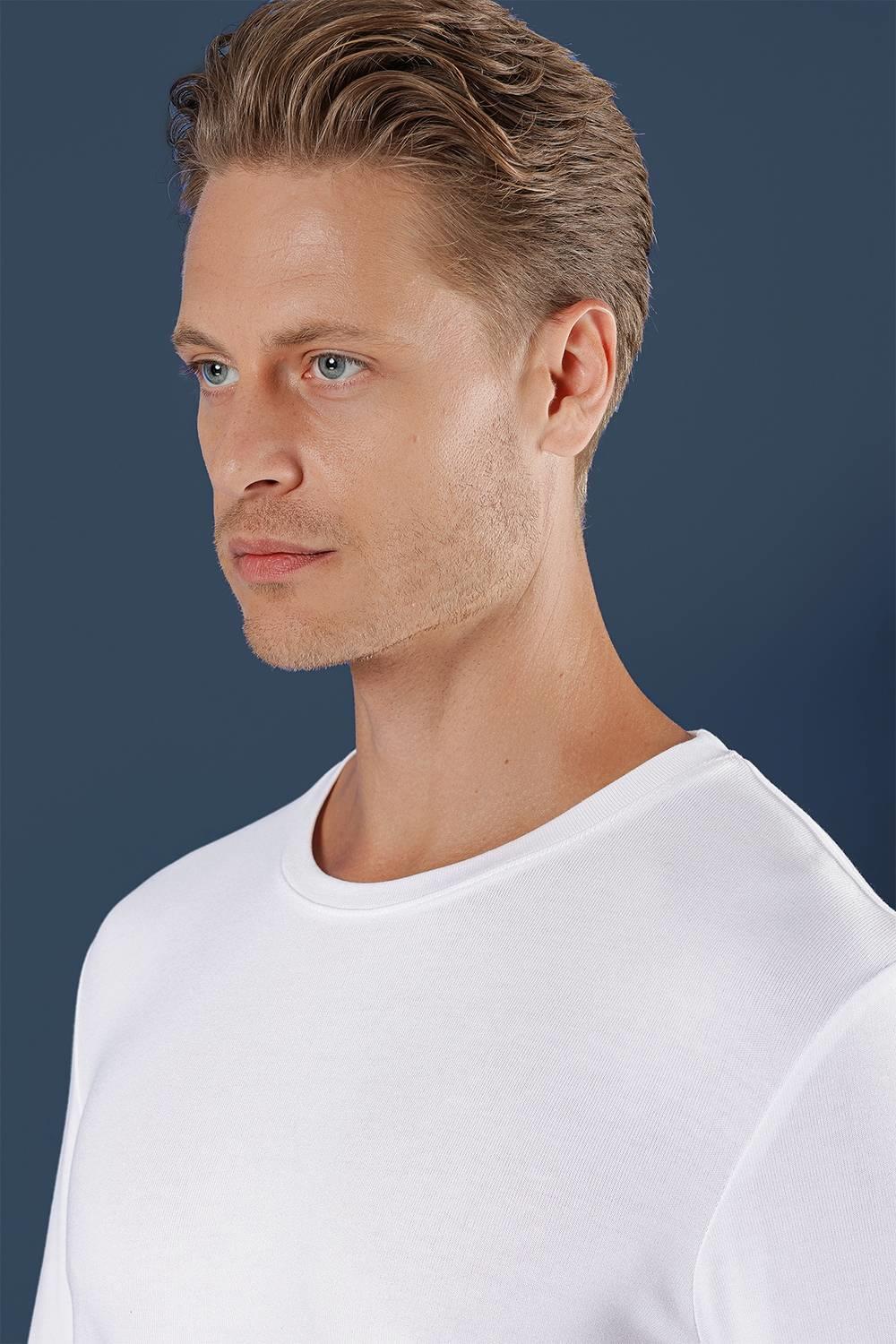 Ts 870 Slim Fit Beyaz Spor T-shirt